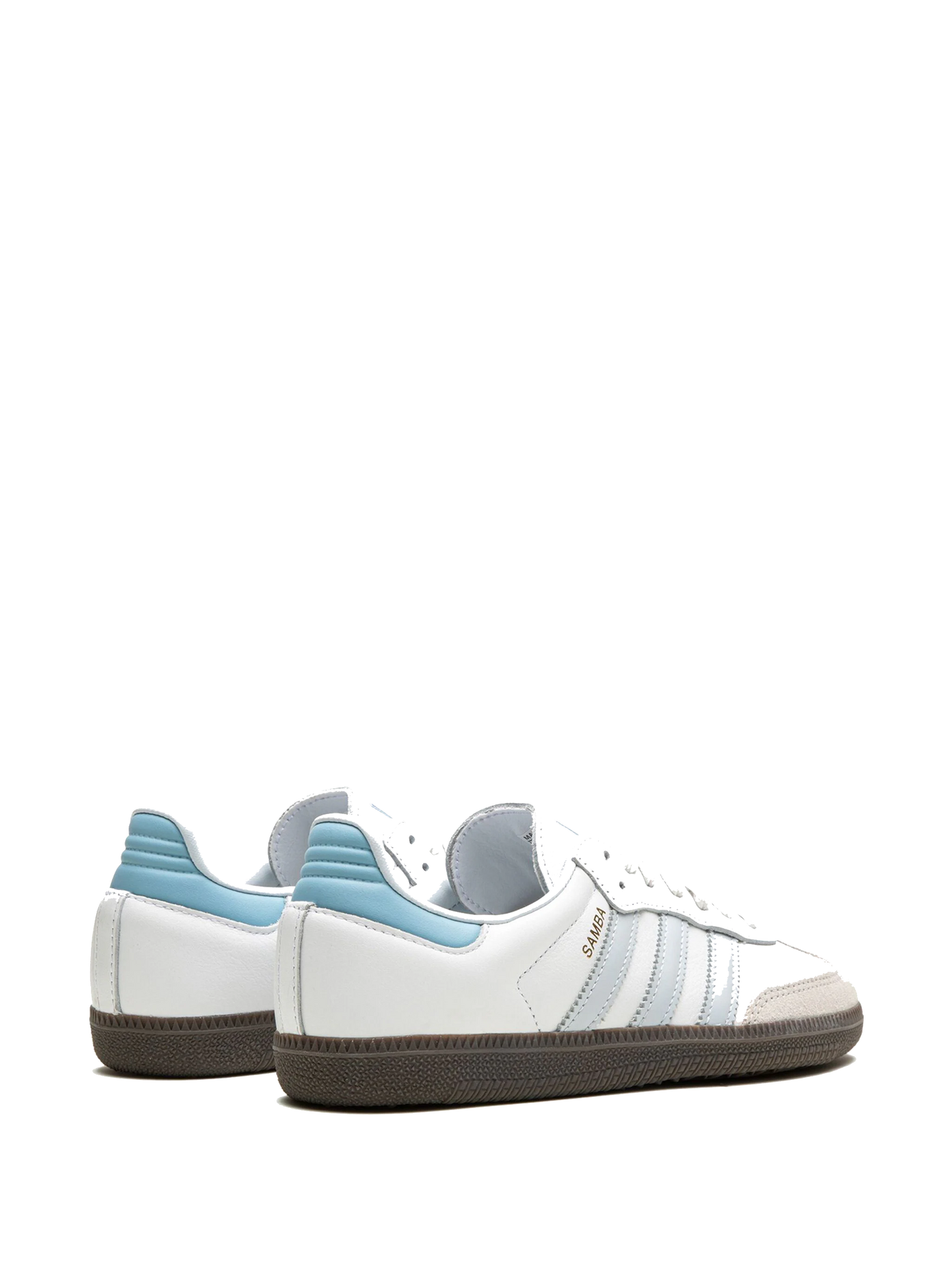 Adidas Samba "White & Baby Blue" Sneakers